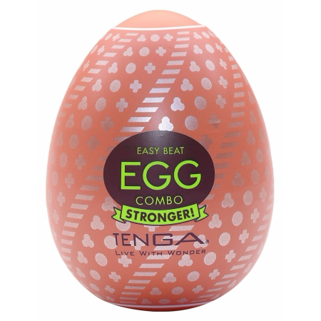 Tenga HARD BOILED II Ou Textură Spiralată Discret Alb