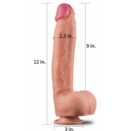 Dildo Realistic 30cm Dual Layered Platinum