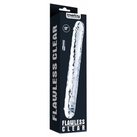 Dildo Dublu 30cm Flawless Transparent
