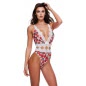 White Floral And Lace Teddy Alb S-M
