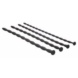 Silicone Spiral Plug Set Advanced Urethral Sounding Negru