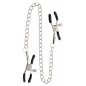 Adjustable Clamps with Chain Argintiu
