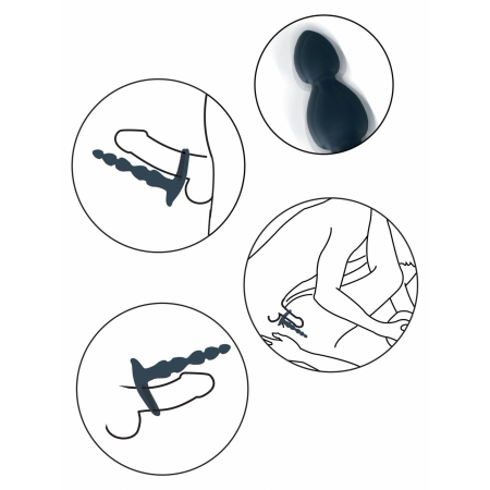 Vibrator Anal ELIXER Double Albastru