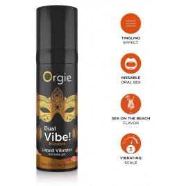 Gel Orgie Dual Vibe Vibrator Lichid Sex On The Beach 15 ml