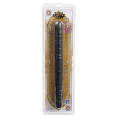 Dildo Double Header Veined Negru