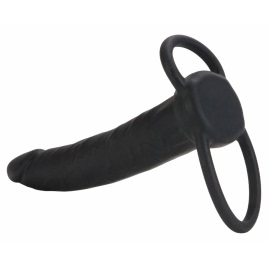 Strap-On Silicone Double Rider Negru