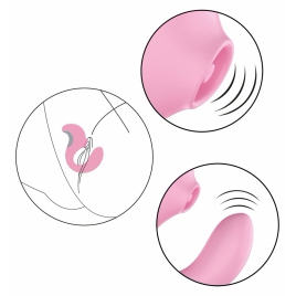 TWIST Vibrator Clitoral Roz — 7 Moduri, Reîncărcabil