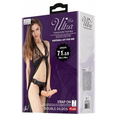 Debra Strap-On Dublu Realist, Ham Reglabil