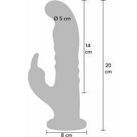 Playhouse Rabbit Rotativ Punct G — 10 Vibrații, 10 Rotații Albastru