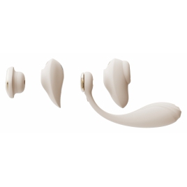 Vibrator DEYA Purtabil cu Telecomandă și Suctiune Alb