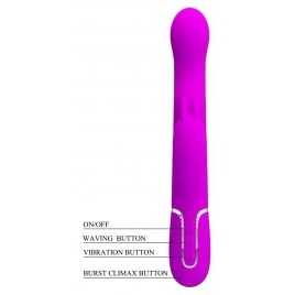 Pretty Love Laursen – Vibrator curbat Reîncărcabil 7+4, Mov
