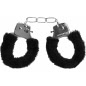 Pleasure Handcuffs Furry Negru