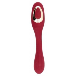 Red Shape Stimulator Duo Punct-G și Clitoris Reîncărcabil Roșu