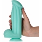 Captain Squirtino Dildo Monster Flexibil cu Ventuză Verde