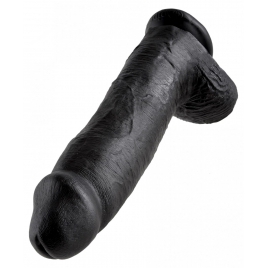 Dildo Realistic 30.5 cm Cu Testicule Negru