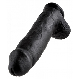 Dildo Realistic 30.5 cm Cu Testicule Negru