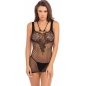 Chemise Rene Rofe Absolutist Lace And Net Negru S-L