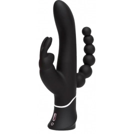 Vibrator Triplu Happy Rabbit Negru DDS