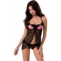 Babydoll Passion Praline Negru L-XL