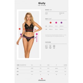 Set Obsessive Giully Negru S-M