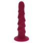 Ribbed Dong 16cm Roșu