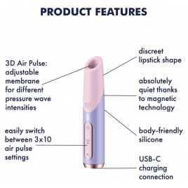 Satisfyer Bold Kiss Stimulator Clitoridian cu 30 de programe Mov