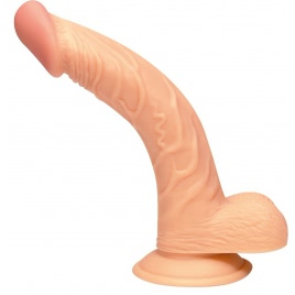 Dildo Realist Cu Ventuza Si Testicule 19 Cm