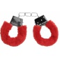Beginners Handcuffs Furry Roșu