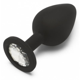 Anal Plug Diamond Jewel Medium Negru DDS