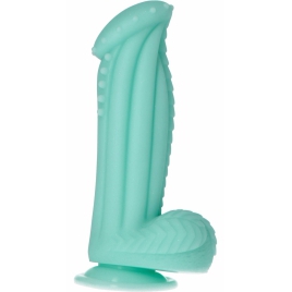 Captain Squirtino Dildo Monster Flexibil cu Ventuză Verde