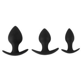 Set Anal Plug Black Velvets Trainer Negru