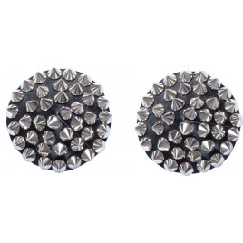 Nipple Stickers Spikes Argintiu