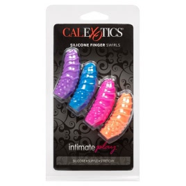 Set 4 Stimulatoare Silicone Finger Swirls Multicolor