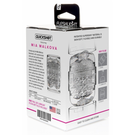 Fleshlight Quickshot Mia Malkova Compact 11 cm Transparent