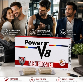 4 Pastile Pentru Erecție Și Potență Power V8