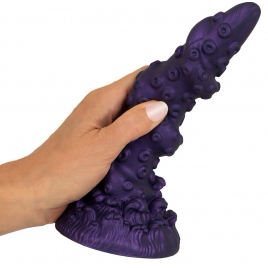 Octopus Prime — Dildo Din silicon Lichid, Ventuză 20.2 cm Mov