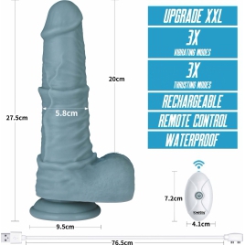 Vibrator Realist Lovetoy Nature Layer 3 Moduri Reîncărcabil Gri