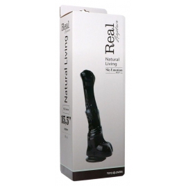Pegasus Negru 40 cm Dildo Supradimensionat Din TPR cu Ventuză