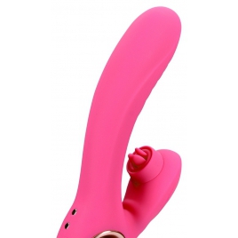 Loveline Rabbit Heat – Limbă Oscilantă, încălzire 13.5 cm Roz