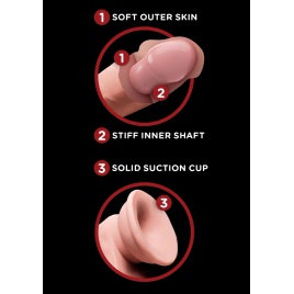Dildo 3D Cu Testicule 21cm