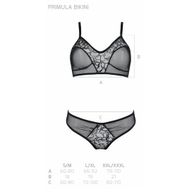 Set Passion Eco Primulă Bikini Negru L-XL