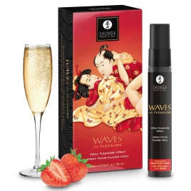 Shunga Waves Of Pleasure — Spray Căpșuni Spumante 20 ml