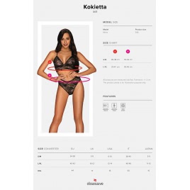 Set Obsessive Kokietta Negru S-M