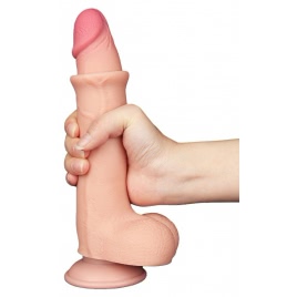 LoveToy Sliding Skin Dildo 20 cm – Realist, Ventuză