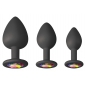 Glams Spades Trainer — Set 3 Dopuri Anale Din silicon Negru