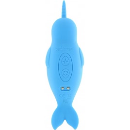 Unihorn Narwhal – Dublu Vibrator Clitoridian, 10 Moduri Albastru