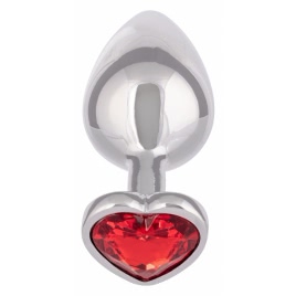 Jewel Large Ruby Heart Plug Roșu