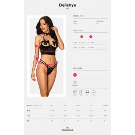 Set Obsessive Delishya Negru L-XL