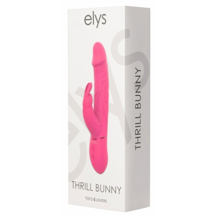 Rabbit Thrill Bunny Vibrator Reîncărcabil, Stimulator Dublu G Roz