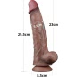 Dildo Dual-Layer Platinum 29.5 cm – Realist, Ventuză